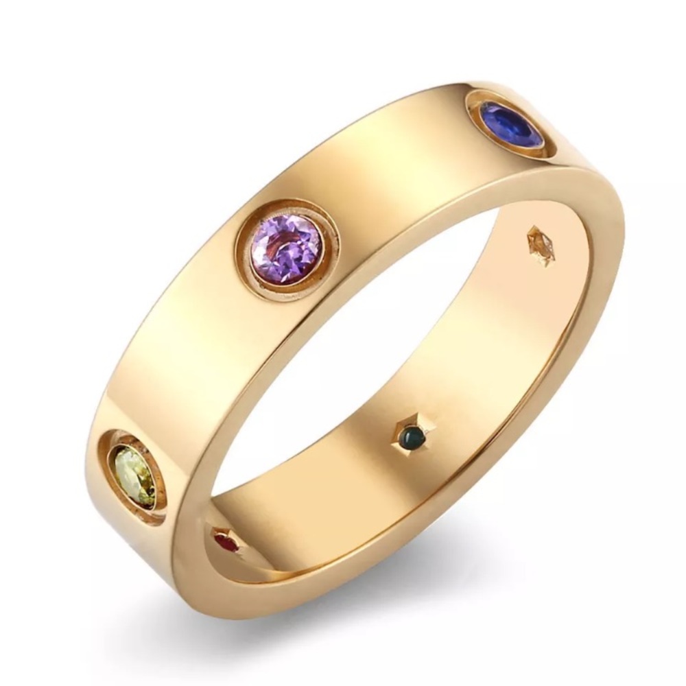 Beautiful set bangle & ring/multi color crystals - Picture 8 of 8